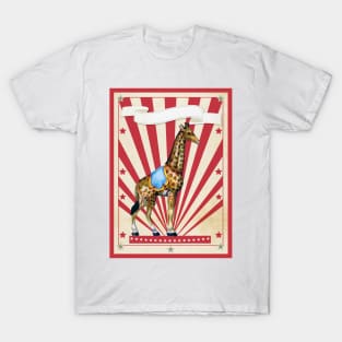 Vintage Circus Giraffe. T-Shirt